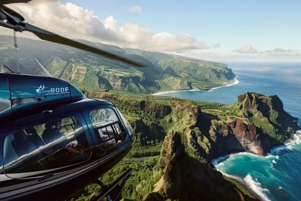 Survol de l'île de La Réunion en hélicoptère