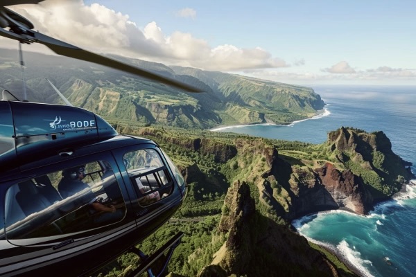 Survol de l'île de La Réunion en hélicoptère